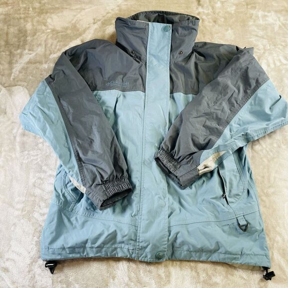 Columbia Omnitech Jacket Women's Small Blue Packaway Hood - Picture 8 of 16
